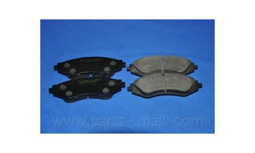 Колодки тормозные дисковые Parts-Mall, передние, комплект на ось (4 шт), арт. PKC-003