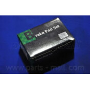 Колодки тормозные дисковые Parts-Mall, передние, комплект на ось (4 шт), арт. PKB-005