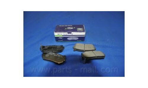 Колодки тормозные дисковые Parts-Mall, задние, комплект на ось (4 шт), арт. PKB-008