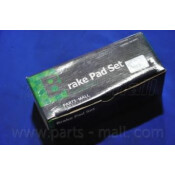 Колодки тормозные дисковые Parts-Mall, передние, комплект на ось (4 шт), арт. PKA-049