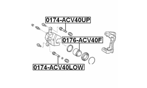 Направляющая тормозного суппорта Febest, передняя, арт. 0174-ACV40LOW