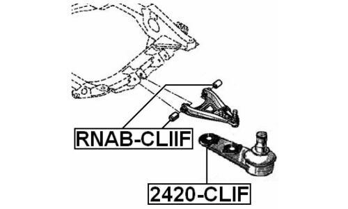 Опора шаровая Febest, передняя, нижняя, арт. 2420-CLIF