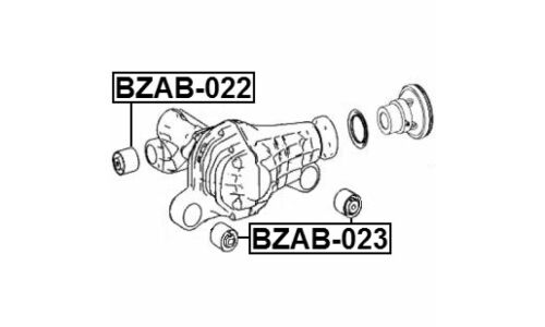 Сайлентблок опоры дифференциала | прав/лев Febest, арт. BZAB-023
