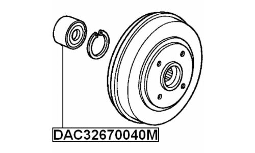 Подшипник ступицы колеса Febest, арт. DAC32670040M