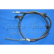 Трос ручного тормоза Parts-Mall, правый, арт. PTA-558