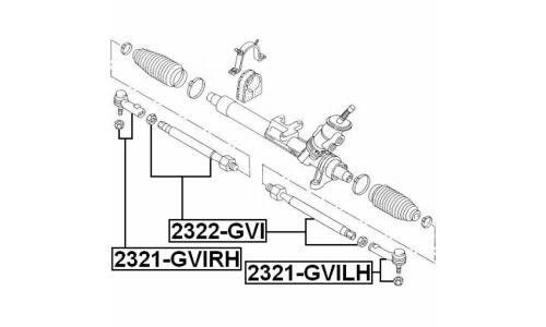 Тяга рулевая Febest, арт. 2322-GVI