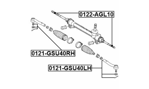 Тяга рулевая Febest, арт. 0122-AGL10