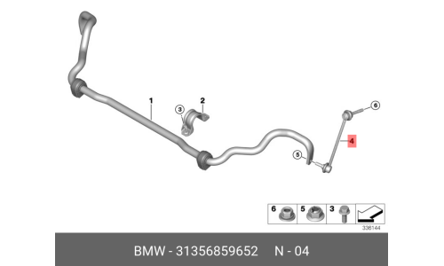 Стойка стабилизатора | перед прав BMW, арт. 31356859652