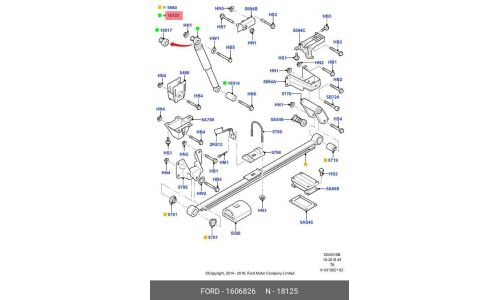Амортизатор зад. tra06 rwd 430e/460e см.epc! ford | лев Ford, арт. 1606826