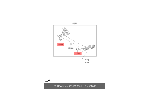 Сайлентблок подвески Hyundai/Kia, арт. 55160-2K301