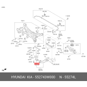 Сайлентблок переднего рычага Hyundai/KIA, арт. 552743W000