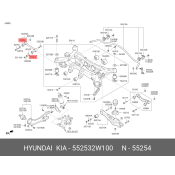 Сайлентблок рычага подвески | зад прав/лев Hyundai/Kia, арт. 55253-2W100