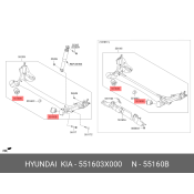 Сайлентблок задней балки моста Hyundai/KIA, арт. 55160-3X000