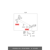 Сайлентблок балки моста Hyundai/Kia, арт. 551601M000