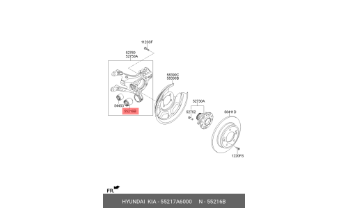 Сайлентблок заднего рычага Hyundai/Kia, арт. 55217A6000