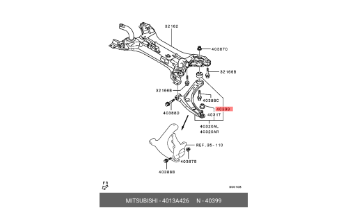 Сайлентблок переднего рычага Mitsubishi, арт. 4013A426