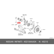 Подшипник ступицы передней | перед Nissan, арт. 40210-4AA0A