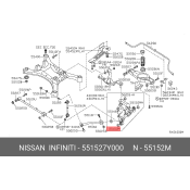 Сайлентблок задней цапфы l=r | зад Nissan, арт. 55152-7Y000