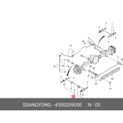 Тяга подвески задней нижняя пр Ssangyong, арт. 4550209000