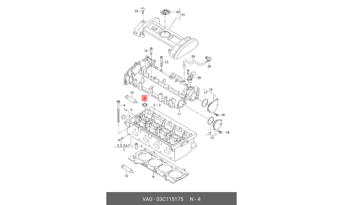 Фильтр масляный VAG, арт. 03C115175