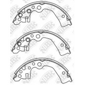 Колодки тормозные барабанные NiBK, комплект на ось (4 шт), арт. FN1261