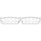 Колодки тормозные дисковые NiBK, комплект на ось (4 шт), арт. PN2200