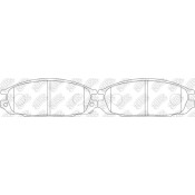 Колодки тормозные дисковые NiBK, комплект на ось (4 шт), арт. PN2371