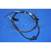 Трос ручного тормоза Parts-Mall, левый, арт. PTA-557