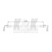 Шланг тормозной K&K, арт. FT5153
