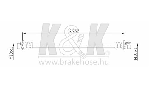 Шланг тормозной K&K, арт. FT5153