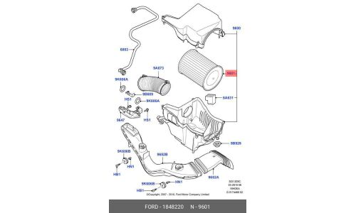 Фильтр воздушный Ford, арт. 1 848 220