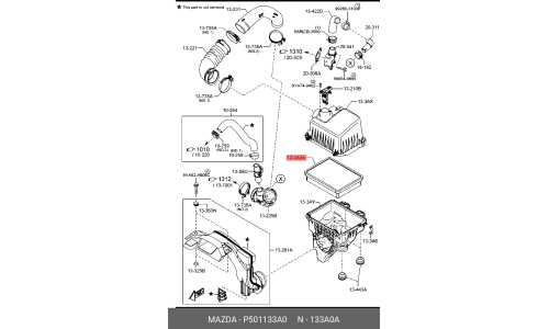 Фильтр воздушный Mazda, арт. P501-13-3A0