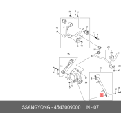 Сайлентблок рычага подвески | зад Ssangyong, арт. 4543009000