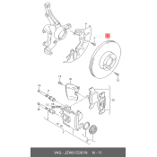 Диск тормозной VAG, арт. JZW 615 301 N