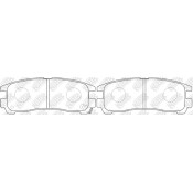 Колодки тормозные дисковые NiBK, комплект на ось (4 шт), арт. PN3174