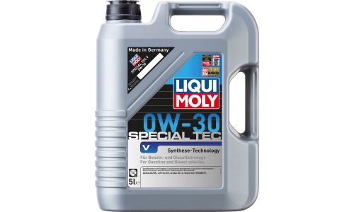 Масло моторное Liqui Moly Special Tec V 0w30, синтетическое, API SL/CF, ILSAC GF-3, ACEA A5/B5, универсальное, 5л, арт. 2853