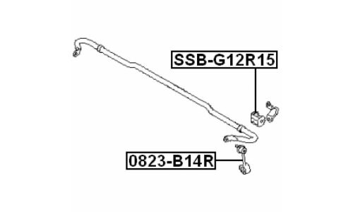 Втулка Febest, арт. SSB-G12R15