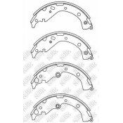 Колодки тормозные барабанные NiBK, комплект на ось (4 шт), арт. FN2371