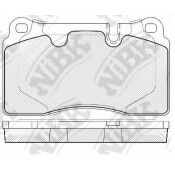 Колодки тормозные дисковые NiBK, комплект на ось (4 шт), арт. PN0486