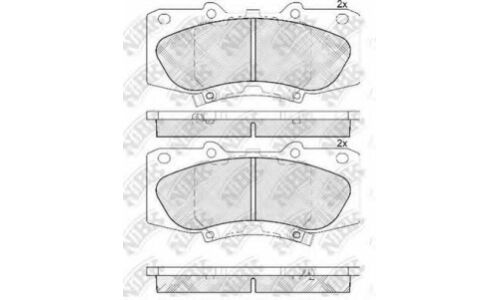 Колодки тормозные дисковые NiBK, комплект на ось (4 шт), арт. PN0548