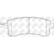 Колодки тормозные дисковые NiBK, комплект на ось (4 шт), арт. PN0554