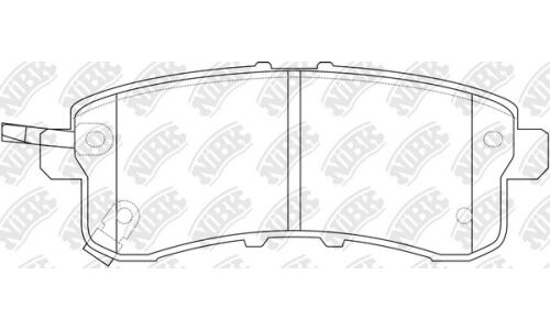 Колодки тормозные дисковые NiBK, комплект на ось (4 шт), арт. PN0554