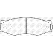 Колодки тормозные дисковые NiBK, комплект на ось (4 шт), арт. PN2105