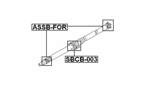 Крестовина карданной передачи Febest, арт. ASSB-FOR