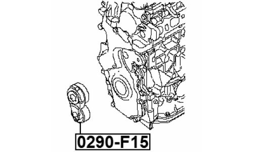 Ролик приводного ремня Febest натяжной, арт. 0290-F15