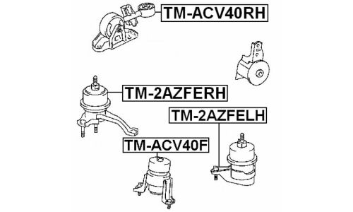 Опора (подушка) двигателя Febest, арт. TM-2AZFERH