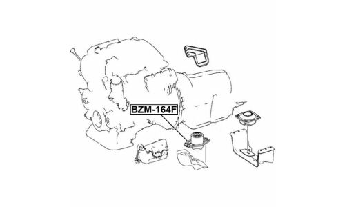 Подушка двигателя (гидравлическая) | перед прав/лев Febest, арт. BZM-164F
