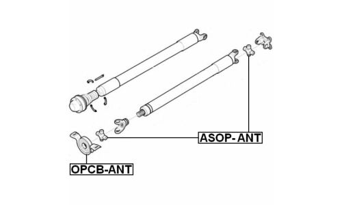 Подшипник подвесной карданного вала Febest, арт. OPCB-ANT