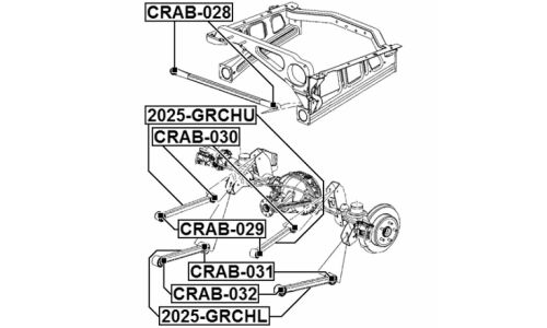 Сайлентблок Febest, арт. CRAB-032
