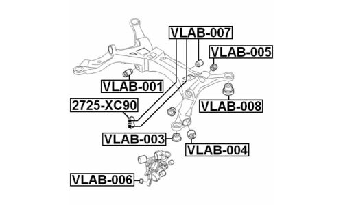 Тяга подвески поперечная Febest, задняя, арт. 2725-XC90